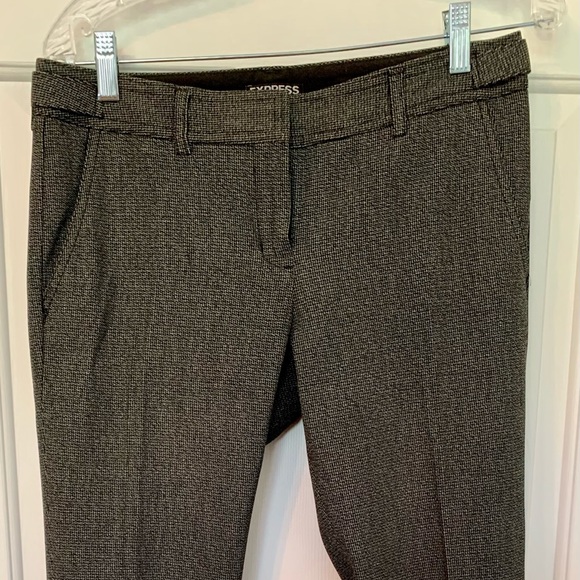 Grey Houndstooth Express Columnist barely boot slacks - Picture 1 of 4